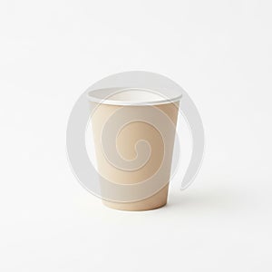 Paper cup isolated on white background