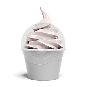 Paper Cup With Soft Ice Cream