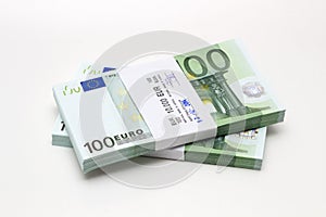 Paper currency of hundred euros