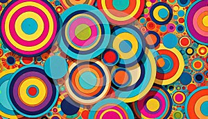 Paper cut circle stacked background pop art artistic colors