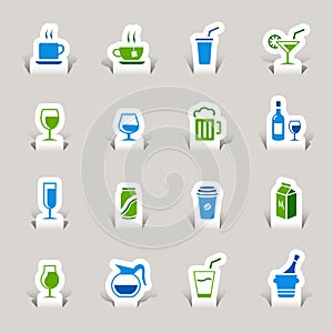 Paper Cut - Drink Icons