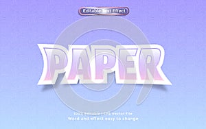 Paper cut editable text effect