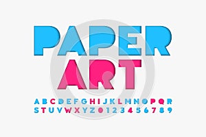 Paper cut font
