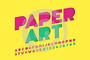 Paper cut font