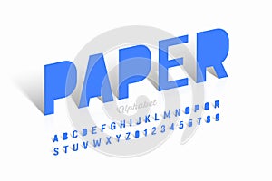 Paper cut font