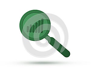 Paper cut magnifying glass icon