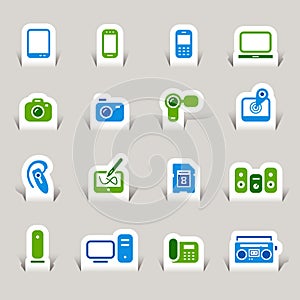Paper Cut - Media Icons