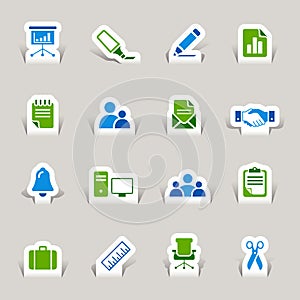 Paper Cut - Office and Business icons