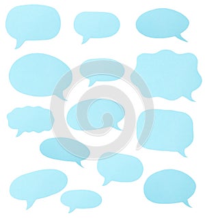 Paper Cut Outs of Speech Bubbles