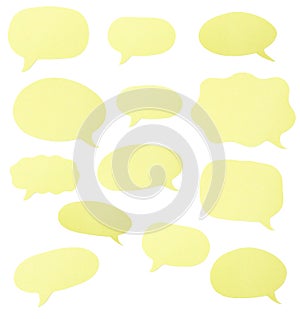 Paper Cut Outs of Speech Bubbles