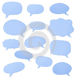 Paper Cut Outs of Speech Bubbles