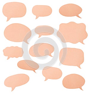Paper Cut Outs of Speech Bubbles