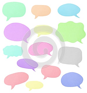 Paper Cut Outs of Speech Bubbles photo