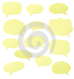Paper Cut Outs of Speech Bubbles