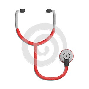 paper cut of stethoscope for examination to health is medical equipment icon