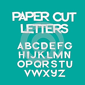 Paper cut style font design.