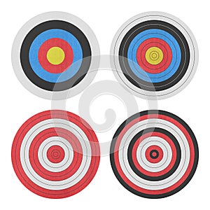 Paper cut of target icon for gun shooting sport and military on