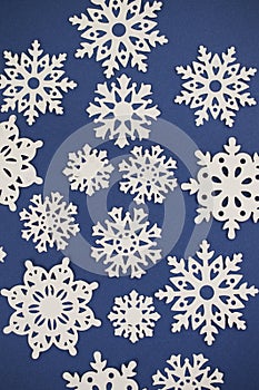 Paper Cutout Snowflake Background