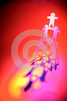 Paper cutouts pyramid