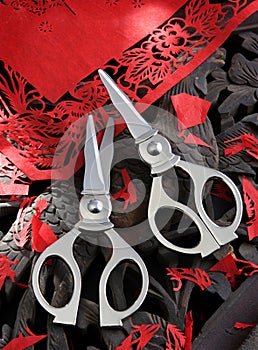 Paper-cutting scissors