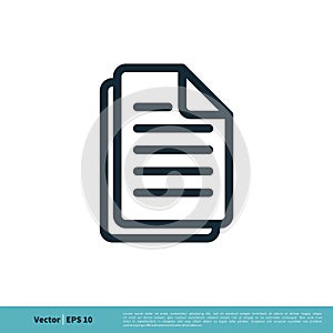 Paper Document Icon Vector Logo Template Illustration Design. Vector EPS 10