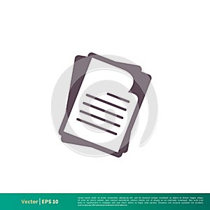 Paper Document Icon Vector Logo Template Illustration Design. Vector EPS 10