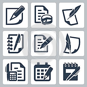 Paper document vector icons photo