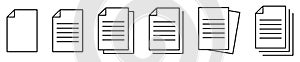 Paper documents icons
