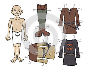The paper doll funny historical warrior