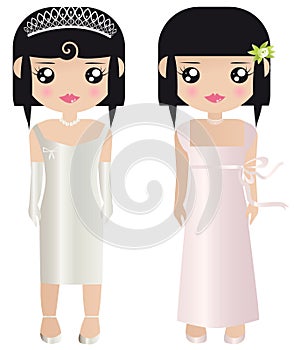 Paper Dolls In Formal Wedding