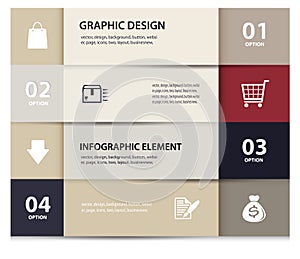 Paper e commerce and numbers design