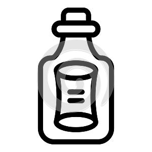 Paper empty bottle icon outline vector. Message marine