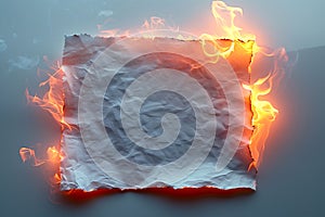 Paper Engulfed in Flames