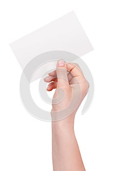 Paper envelope in his hand of man