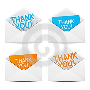 Paper envelopes with Thanks