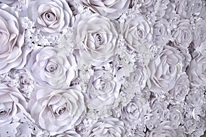 Paper flower wall