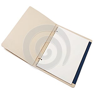 Paper folder isolated on white background photo