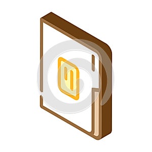 paper folder isometric icon vector illustration