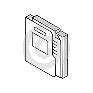 paper folder isometric icon vector illustration