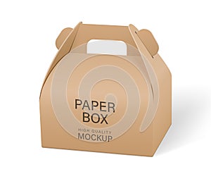 Paper food box packaging mockups