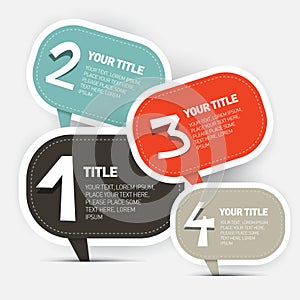 Paper Four Steps Infographics Layout