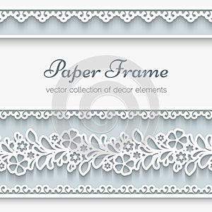 Paper frame with ornamental borders