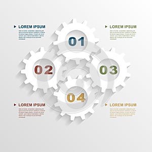 Paper gears infographic