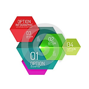 Paper geometric abstract infographic layouts