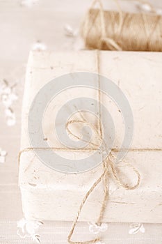 Paper goft box, tied by jute string