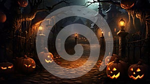 Paper graphic of happy halloween fun party celebration background design halloween elements