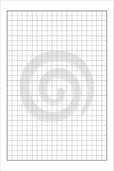 Paper grid texture. Notebook page template. Checkered worksheet for education, office work, memos, drafting, plotting