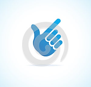 Paper Hand Cursor, Pointing icon vector