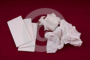 Paper handkerchiefs used