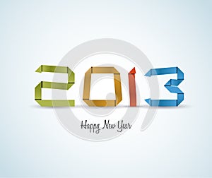 Paper Happy New Year 2013 vector card